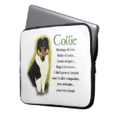 Tri Color Rough Collie Puppy Laptopschutzhülle (Vorderseite Links)
