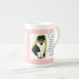 Tri Color Rough Collie Puppy Porzellantasse