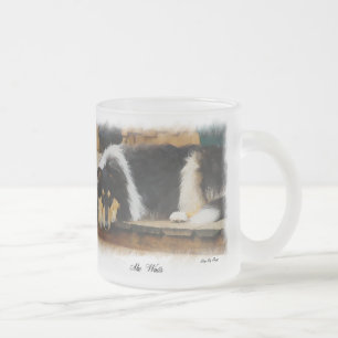 Tri Color Rough Collie schenkt Kunst, Tri Color Ro Mattglastasse