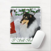 Tri-Color Rough Collie Weihnachtsgeschenke Mousepad (Mit Mouse)