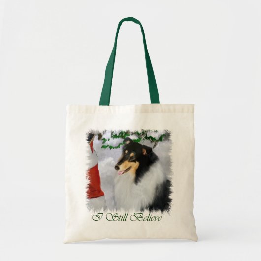 Tri-Color Rough Collie Weihnachtsgeschenke Tragetasche (Vorne)