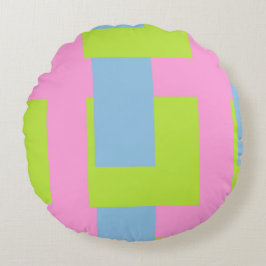 Tri Color Round Pillow Rundes Kissen