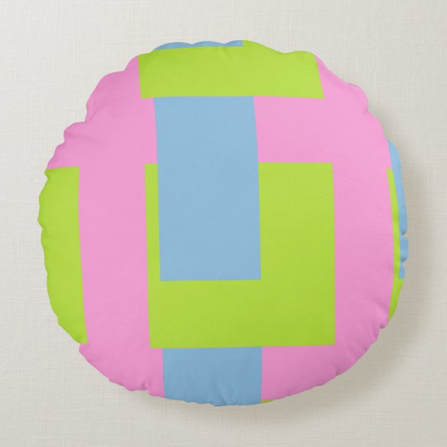 Tri Color Round Pillow Rundes Kissen (Vorderseite)