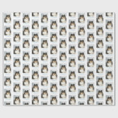 Tri-Color Sheltie Weihnachtswrapping Papier Geschenkpapier (Flach)