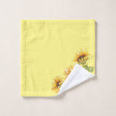 Tri Color Sunflower Badhandtuch Set (Waschlappen)