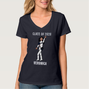 Tri-Color Tänzer Weiß Navy Silber #2 T-Shirt
