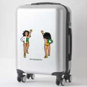 Tri-Color White Green Yellow Dancer #2 Aufkleber (Koffer)