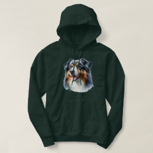 Tri-Colored Australian Shepherd Dog Hoodie