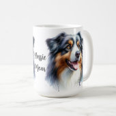 Tri-Colored Australian Shepherd Dog Kaffeetasse (VorderseiteRechts)