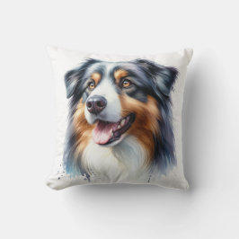 Tri-Colored Australian Shepherd Dog Kissen