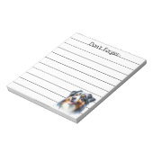 Tri-Colored Australian Shepherd Dog Notizblock (Rotiert)