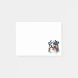 Tri-Colored Australian Shepherd Dog Post-it Klebezettel