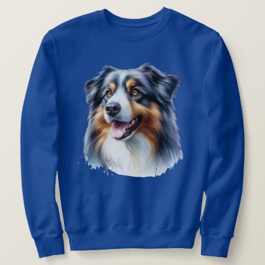 Tri-Colored Australian Shepherd Dog Sweatshirt (Design vorne)