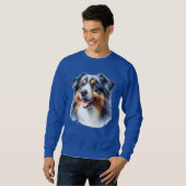 Tri-Colored Australian Shepherd Dog Sweatshirt (Vorne ganz)