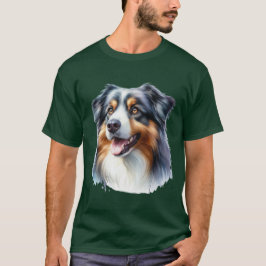 Tri-Colored Australian Shepherd Dog T-Shirt