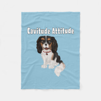 Tri-Colored Cavalier King Charles Spaniel Fleecedecke