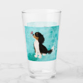 Tri Colored Cavalier King Charles Spaniel Glas (Vorderseite)
