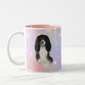 Tri Colored Cavalier King Charles Spaniel Zweifarbige Tasse (Links)