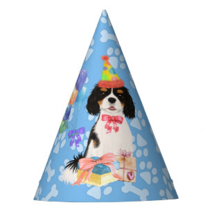 Tri Colored Cavalier Spaniel Birthday Partyhütchen