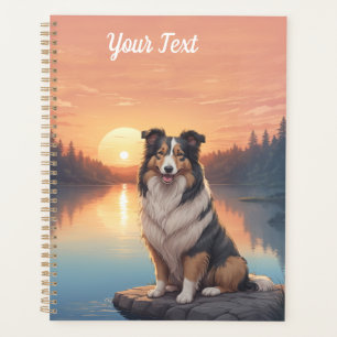 Tri Colored Collie am See Planer