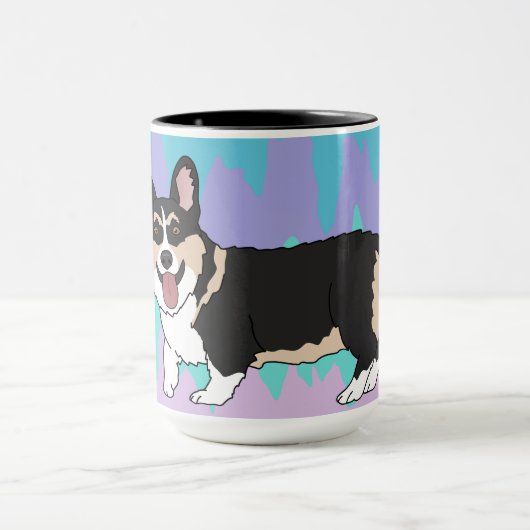 Tri Colored Corgi Tasse (Zentrum)