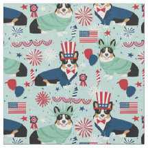 tri corgi dog usa patriotic