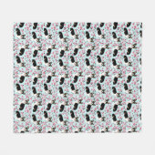 Tri Corgi-Kirschblüte - Blau Fleecedecke (Vorderseite (Horizontal))