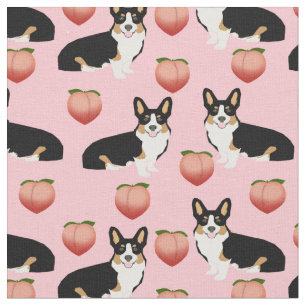 tri corgi peach emoji stoff