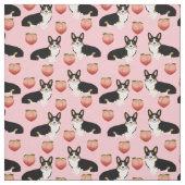 tri corgi peach emoji stoff (Muster)