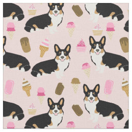 Tri Corgi, rosa Eis Stoff