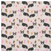 Tri Corgi, rosa Eis Stoff (Muster)