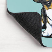 Tri Curious Corgi Mouse Pad Mousepad (Ecke)