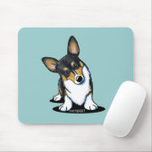 Tri Curious Corgi Mouse Pad Mousepad (Mit Mouse)