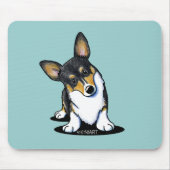 Tri Curious Corgi Mouse Pad Mousepad (Vorne)
