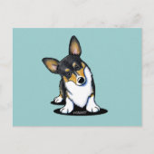 Tri Curious Corgi Postcard Postkarte (Vorderseite)
