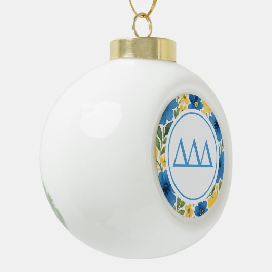 Tri Delta Keramik Kugel-Ornament (Links)