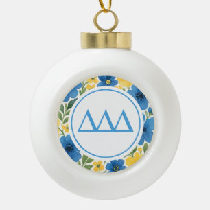 Tri Delta Keramik Kugel-Ornament
