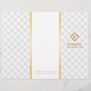 Tri-falten Gold Diamond Monogram Moderne Broschüre