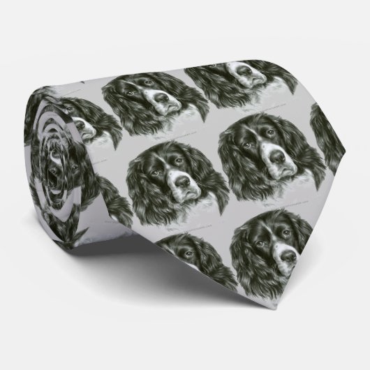 Tri Farbe Cocker spaniel Krawatte (Gerollt)