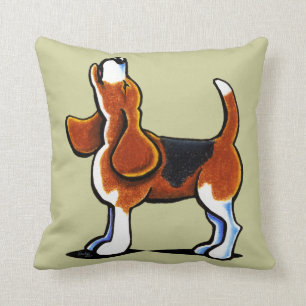 Tri FarbeBeagle-Bucht Kissen