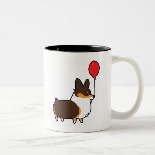 Tri Farbecorgi-Ballon-Tasse   CorgiThings Zweifarbige Tasse
