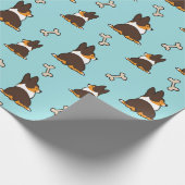 Tri Farbecorgi-Hintern-Verpackungs-Papier Geschenkpapier (Ecke)