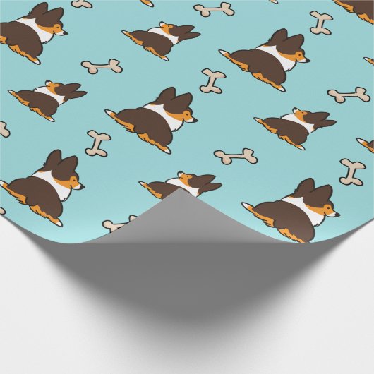 Tri Farbecorgi-Hintern-Verpackungs-Papier Geschenkpapier (Ecke)