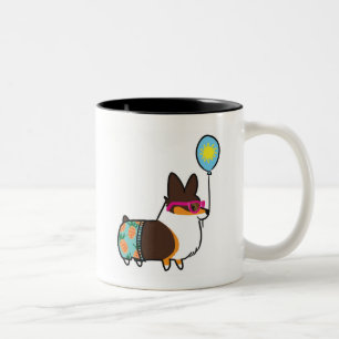 Tri Farbecorgi-Sommer-Spaß-Tasse   CorgiThings Zweifarbige Tasse