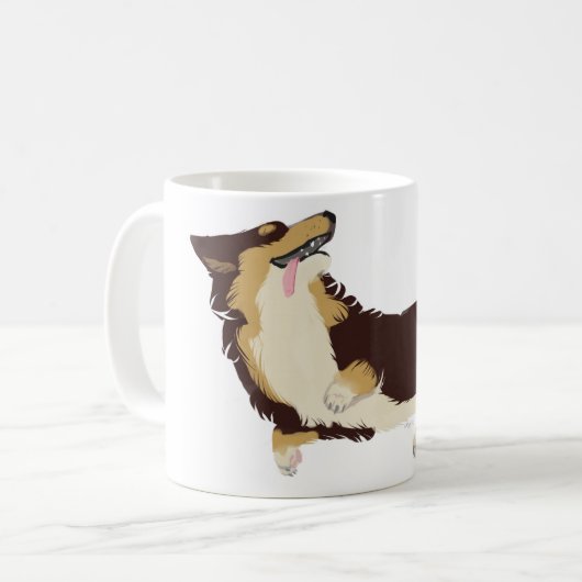 Tri Farbecorgi-Tasse Kaffeetasse (Vorderseite Links)