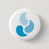 Tri Farbeflamme - runder Knopf Button (Vorderseite)