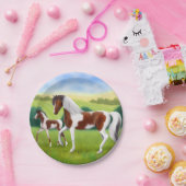 Tri Farben-Stuten-und Fohlen-Pferdepapier-Teller Pappteller (Party)