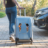 Tri-Farben Weiß Navy Orange Tänzer #1 Aufkleber (Koffer Insitu)