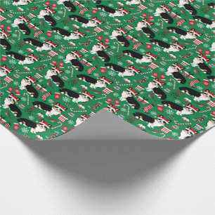 Tri farbene Corgi Weihnachtsschale Geschenkpapier
