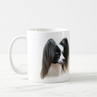 Tri FarbePapillon Hund Kaffeetasse